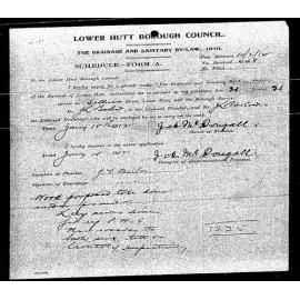 Application for Drainage and Sanitation Permit : 14 Bellevue Road