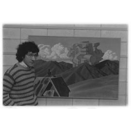 Painter and his work at Dowse art gallery