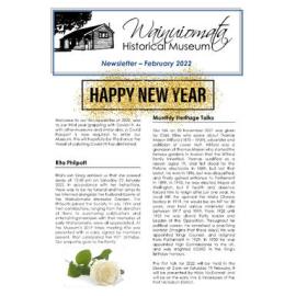 Newsletter (Wainuiomata Historical Museum) February 2022