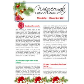 Newsletter (Wainuiomata Historical Museum) November 2021