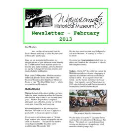 Newsletter (Wainuiomata Historical Museum) February 2013
