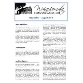 Newsletter (Wainuiomata Historical Museum) August 2012