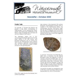 Newsletter (Wainuiomata Historical Museum) October 2020