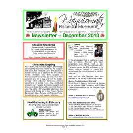 Newsletter (Wainuiomata Historical Museum) December 2010