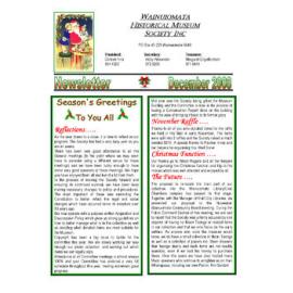 Newsletter (Wainuiomata Historical Museum) December 2008