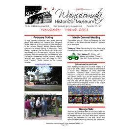 Newsletter (Wainuiomata Historical Museum) March 2011