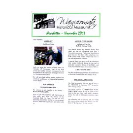 Newsletter (Wainuiomata Historical Museum) November 2011