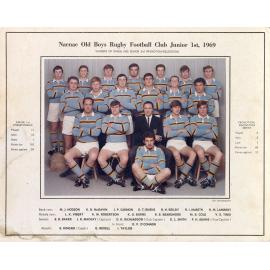 Naenae Old Boys Rugby Football Club Junior 1st 1969