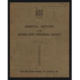 Annual Report of the Lower Hutt Municipal Library