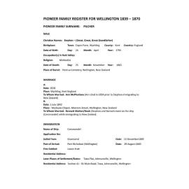 Pioneer family register: Pilcher