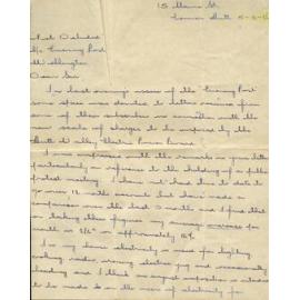 Letter from H.H. Elmes