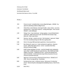 (Arthur) John Butt oral history, abstracts 1 & 2