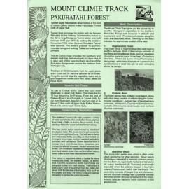 Mount Climie Track : Pakuratahi Forest