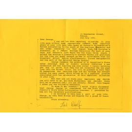 Letter to George Spargo
