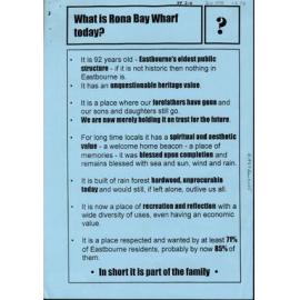What is Rona Bay Wharf Today?
