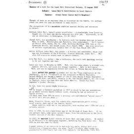 Lance Hall's Contribution to Local History