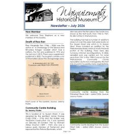 Newsletter (Wainuiomata Historical Museum) July 2026