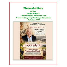 Newsletter of the Lower Hutt Historical Society (October 2026)