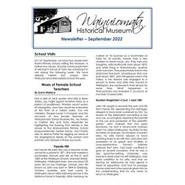 Newsletter (Wainuiomata Historical Museum) September 2022