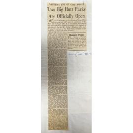 Two big Hutt parks are officially open