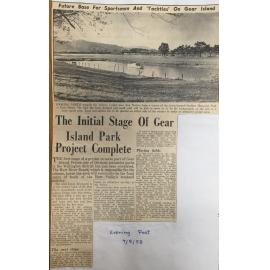 The initial stage of Gear Island Park project complete